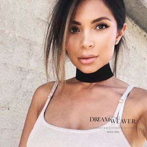 Black Crepe Suede Choker | Statement Grey